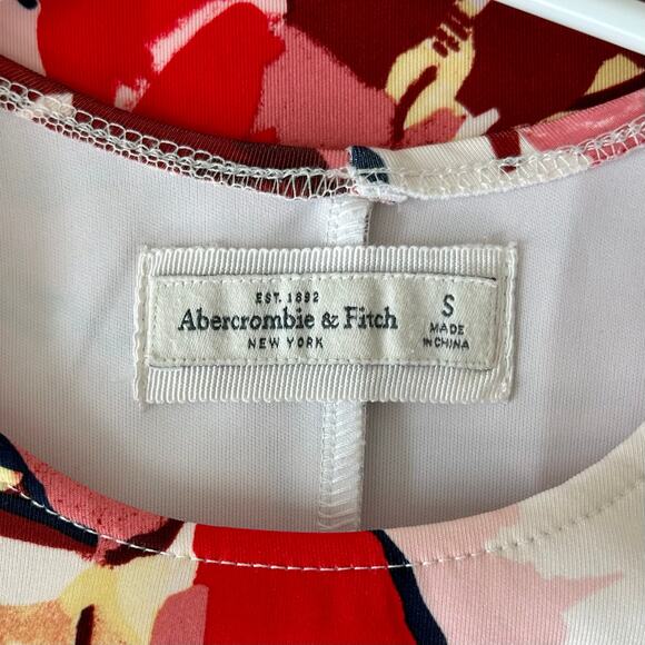 Abercrombie and Fitch floral halter mini key hole back spring colorful flowers S - Picture 15 of 15